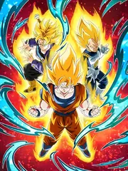 Super Saiyan Goku & 
Super Saiyan Vegeta & Super Saiyan Trunks (Teen)