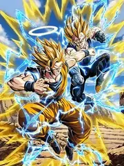 Super Saiyan 2 Goku (Angel) + Majin Vegeta